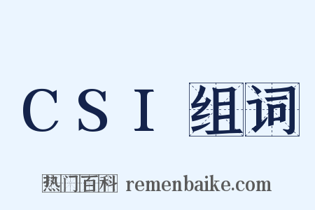 CSI组词是什么意思的图片